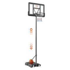 Portable Basketball Hoop Stand 4 to 10 ft Adjustable Height  Backboard System with Wheels Stand_2