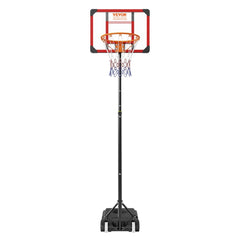 Portable Basketball Hoop Stand 4 to 10 ft Adjustable Height  Backboard System with Wheels Stand_6