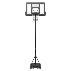 Portable Basketball Hoop Stand 4 to 10 ft Adjustable Height  Backboard System with Wheels Stand_8