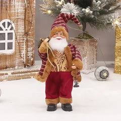 Christmas Home Decor Santa Claus Doll with Gift Bags_4