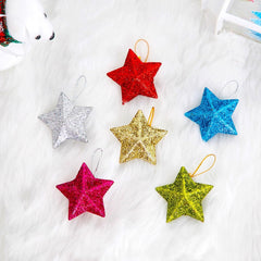 Glitter Star Ornaments Christmas Tree Hanging Pendant_4