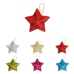 Glitter Star Ornaments Christmas Tree Hanging Pendant_6