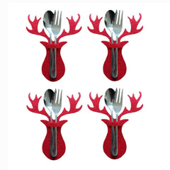 Christmas Cutlery Holder Knife and Fork Pocket Bag Cutlery Cover Star Tree Elk Table Decoration_10