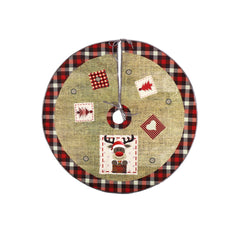 Christmas Tree Skirt Red Christmas Tree Foot Cover Santa Claus Snowflake Christmas Tree Carpet_9