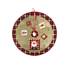 Christmas Tree Skirt Red Christmas Tree Foot Cover Santa Claus Snowflake Christmas Tree Carpet_8