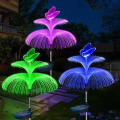 Solar Jellyfish and Butterfly Lights Waterproof Outdoor Lawn Decor_1