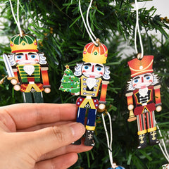 Christmas Wooden Ornaments Nutcracker Soldier Xmas Tree Hanging Pendant_2