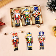 Christmas Wooden Ornaments Nutcracker Soldier Xmas Tree Hanging Pendant_5