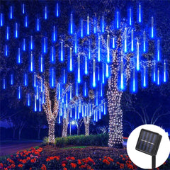 Solar LED Meteor Shower Rain Lights Holiday String Lights Waterproof Garden Light_8