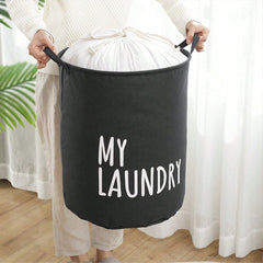 Foldable Drawstring Laundry Basket Large Capacity Waterproof Clothes Storage Basket For Home Bathroom Organizer_5