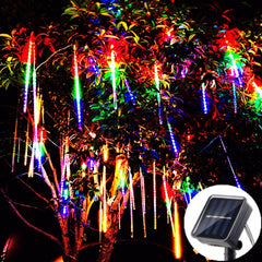 Solar LED Meteor Shower Rain Lights Holiday String Lights Waterproof Garden Light_9