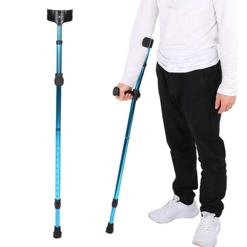 Adjustable Telescopic Underarm Cane Crutch Crutches Aluminum Alloy_0