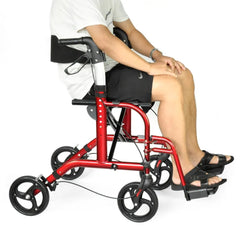 Rollator Walker with Seat Mobility Lightweight Folding Rolling Walker Medical Walker_1