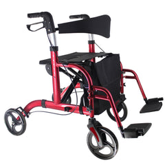 Rollator Walker with Seat Mobility Lightweight Folding Rolling Walker Medical Walker_5