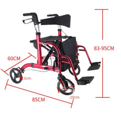 Rollator Walker with Seat Mobility Lightweight Folding Rolling Walker Medical Walker_6