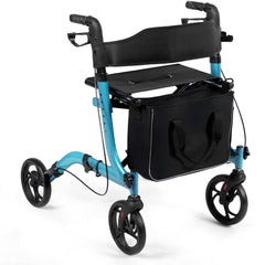 Walking Assist Rollator Walker Folding Pulley Training Mobility Aid Household_3