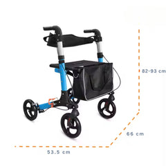 Walking Assist Rollator Walker Folding Pulley Training Mobility Aid Household_7