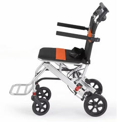 Portable Foldable Wheelchair Walker with Braking Function_4