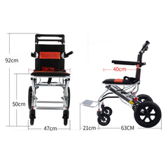 Portable Foldable Wheelchair Walker with Braking Function_7