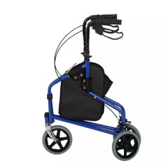 Folding Rollator Walker with Seat 3 Wheels Aluminum Alloy Elderly Rehabilitation_3