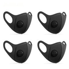 Reusable Black Anti Dust Mask Breathing Filter Valve Face Mouth Masks_6