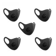 Reusable Black Anti Dust Mask Breathing Filter Valve Face Mouth Masks_7