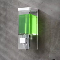 Manual Press Soap Dispenser Wall Hanging Transparent Soap Dispenser_1